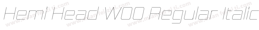 Hemi Head W00 Regular Italic字体转换